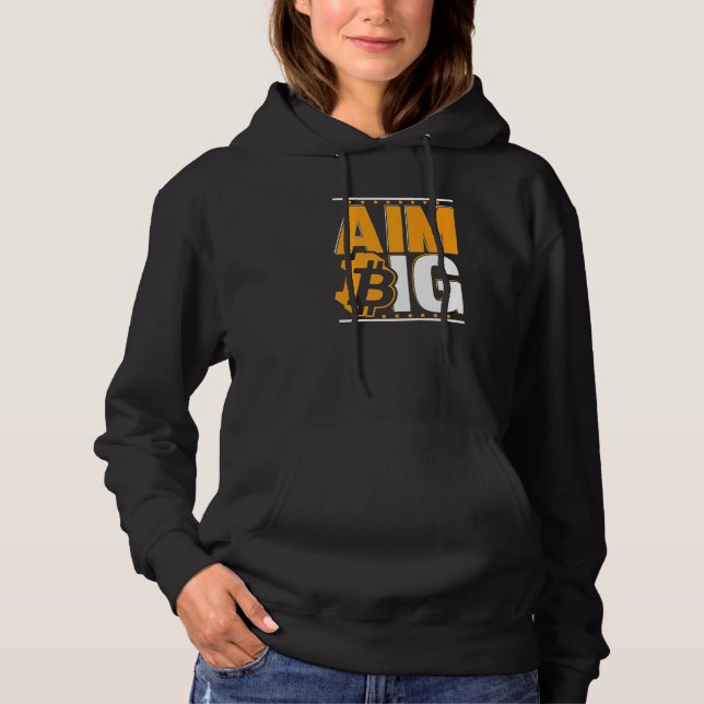 Aim Big Blockchain Crypto Currency Bitcoin   Hoodie (Vorderseite)