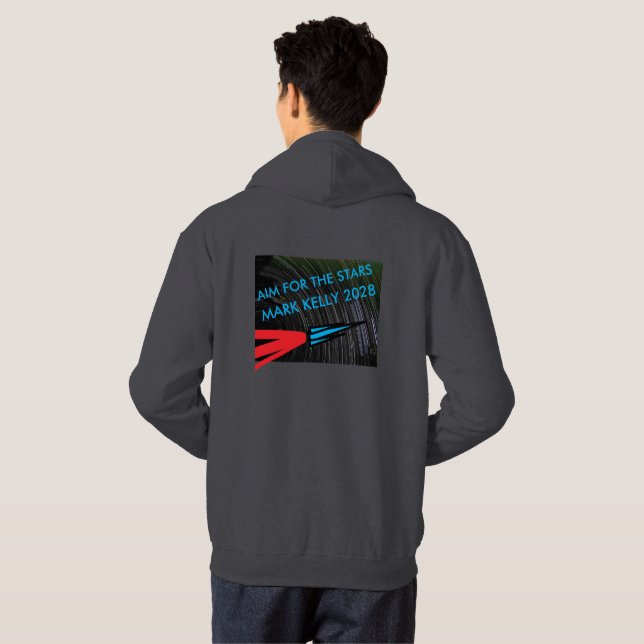 Aim for the Stars - Mark Kelly 2028 Hoodie (Schwarz voll)