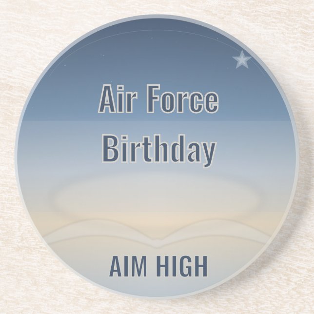 Aim High Air Force Geburtstag Untersetzer (Vorne)