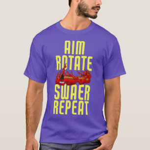 Aim Rotate Swear Repeat Funny Ax Throwing 3 T-Shirt
