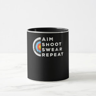 Aim Shoot Swear Wiederholung Archery Costume Arche Tasse