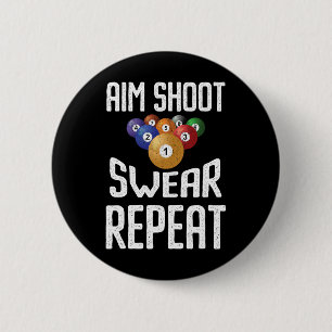 Aim Shoot Swear Wiederholung Funny Billiards Playe Button