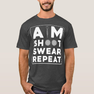 Aim Shooting Sweet wiederholen lustige Darts Spiel T-Shirt
