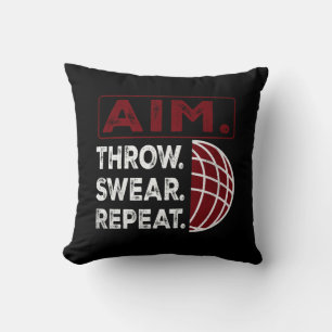 Aim Throw Swear Wiederholung Bocce Ball Sport Thro Kissen