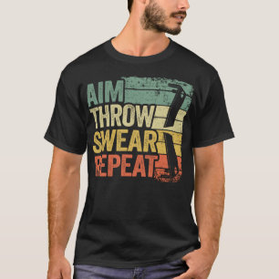 Aim Throw Swear Wiederholung Vintag Bean Bag Toss  T-Shirt