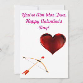 Aim True Valentine's Day Card Feiertagskarte