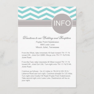 Aimee Chic Zickzack Info Hochzeitkurse Aquamarin Begleitkarte