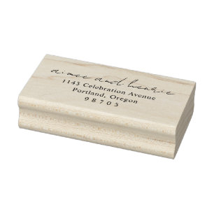 Aimee Rustic Script Modern Gummistempel