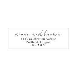 Aimee Rustic Script Modern Permastempel