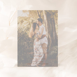 Aimee Rustic Script Modern Wedding Save the Date Folieneinladung