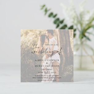 Aimee Rustic Script Moderne Hochzeit Einladung