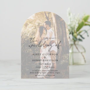 Aimee Rustic Script Moderne Hochzeit Einladung