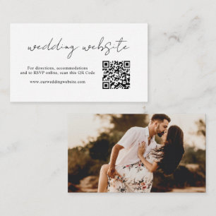 Aimee Rustic Script QR Code Moderne Hochzeit Begleitkarte