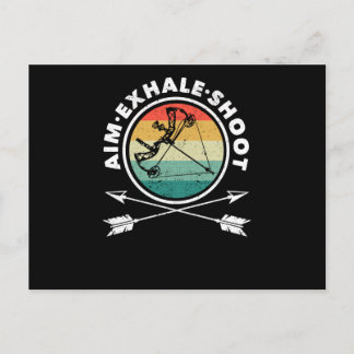 Aiming Exhale Shooting Funny Archery Postkarte