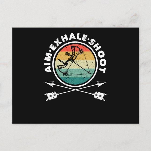 Aiming Exhale Shooting Funny Archery Postkarte (Vorderseite)