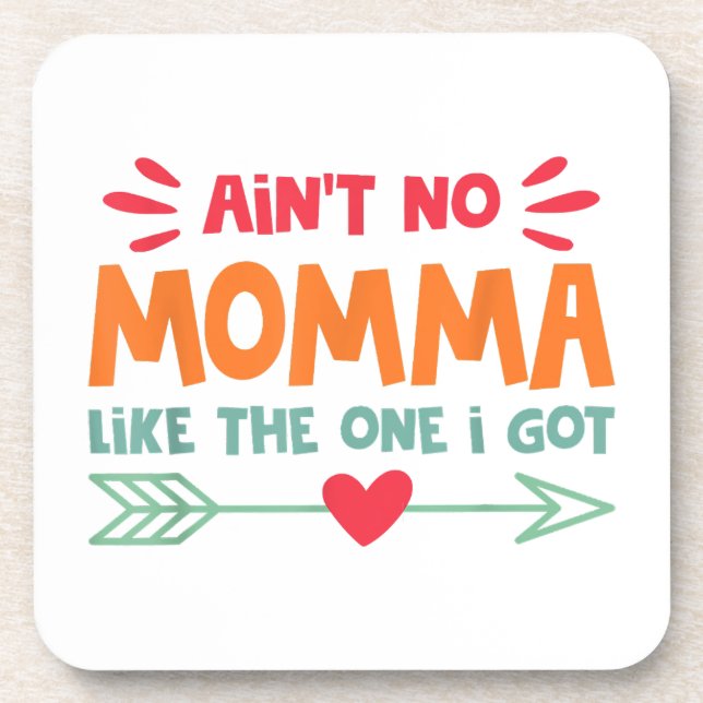 Ain no Momma wie die, die ich Mama Liebe Retro V G Getränkeuntersetzer (Vorderseite)