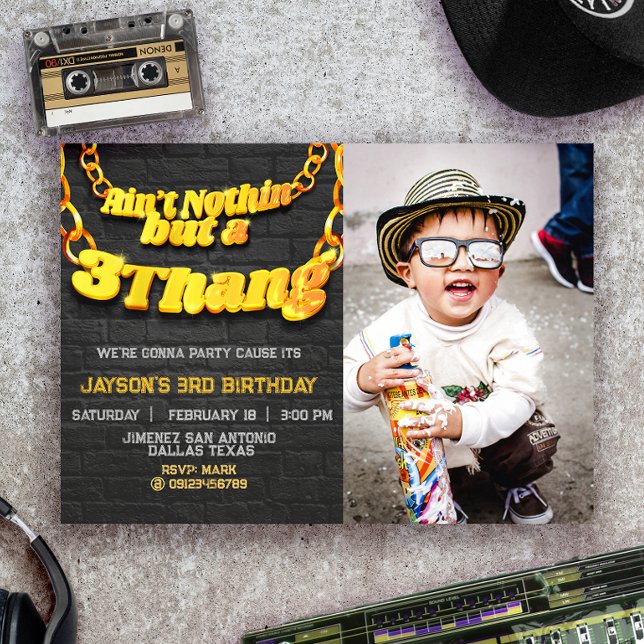 Ain Nothin, aber a 3 Thang mit Foto - Landschaft Einladung (Von Creator hochgeladen)