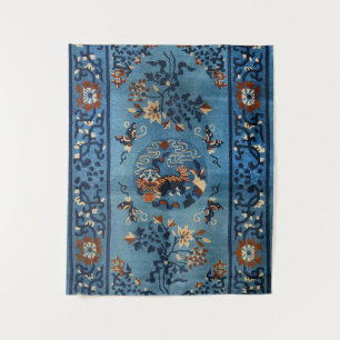 Aincent Chinese Deep Royal Blue Wandteppich