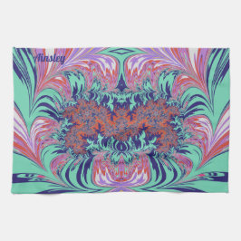 AINSLEY ~ Blue Green Red Lila ~ 3D ~ Geschirrtuch