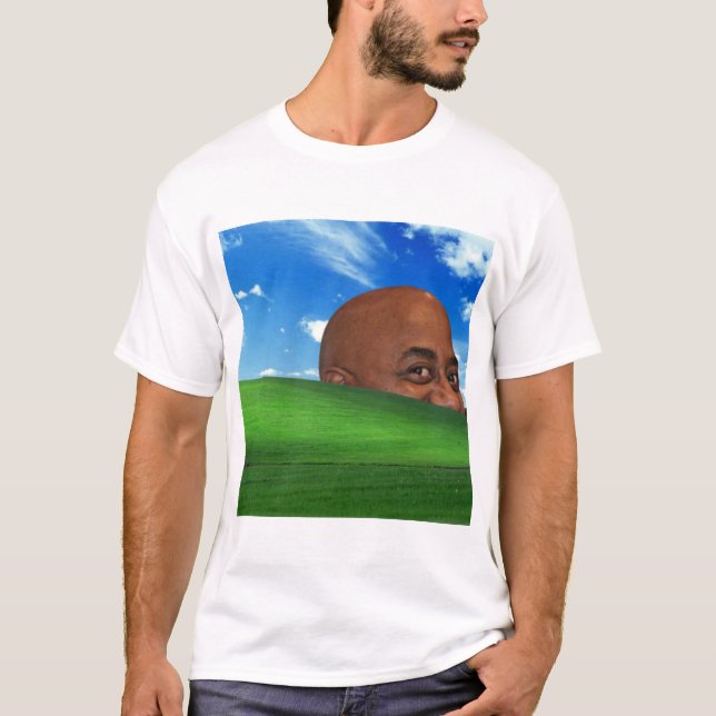 Ainsley Harriott im Windows XP-Hintergrund T-Shirt (Vorderseite)