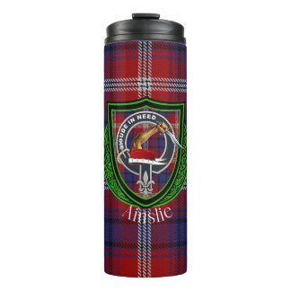 Ainslie Scottish Clan Tartan & Wappen Thermosbecher