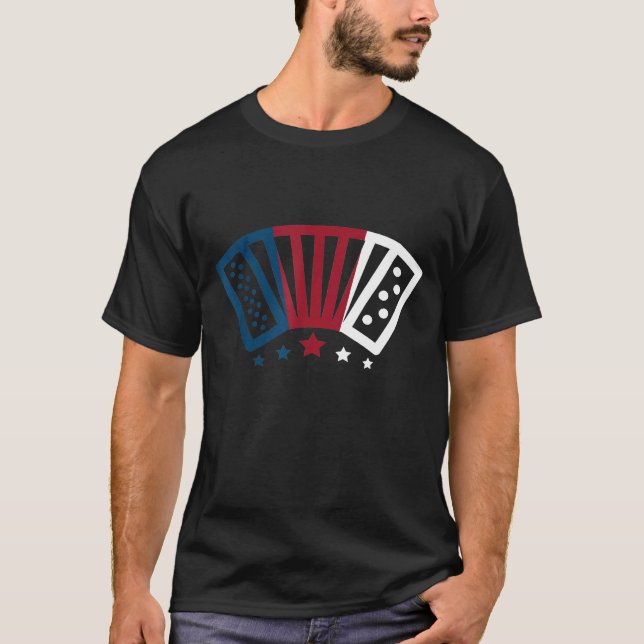 Air Accordion American Flag Music Idea T-Shirt (Vorderseite)