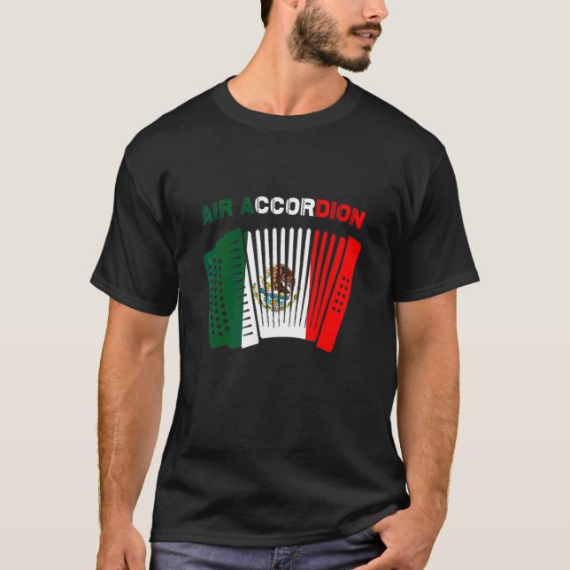 Air Accordion Cinco De Mayo Fiesta Mexikanische Fl T-Shirt (Vorderseite)