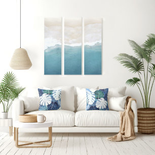 Air Beach Sand 3 Panel Canvas Print Leinwanddruck