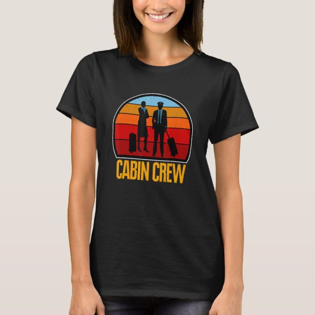 Air Cabin Crew Stewardess Steward T-Shirt (Vorderseite)