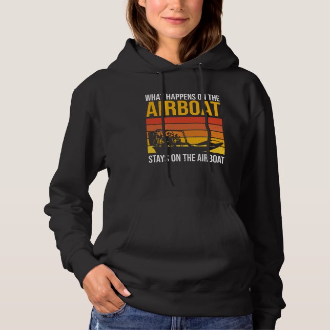 Air cushion boat airboat hoodie (Vorderseite)