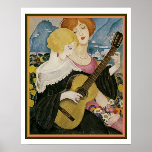 "Air de Capri" 1923 Gerda Wegener 16 x 20 Poster (Vorne)