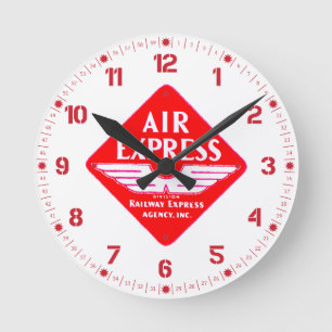 Air Express per Eisenbahn-Express Runde Wanduhr