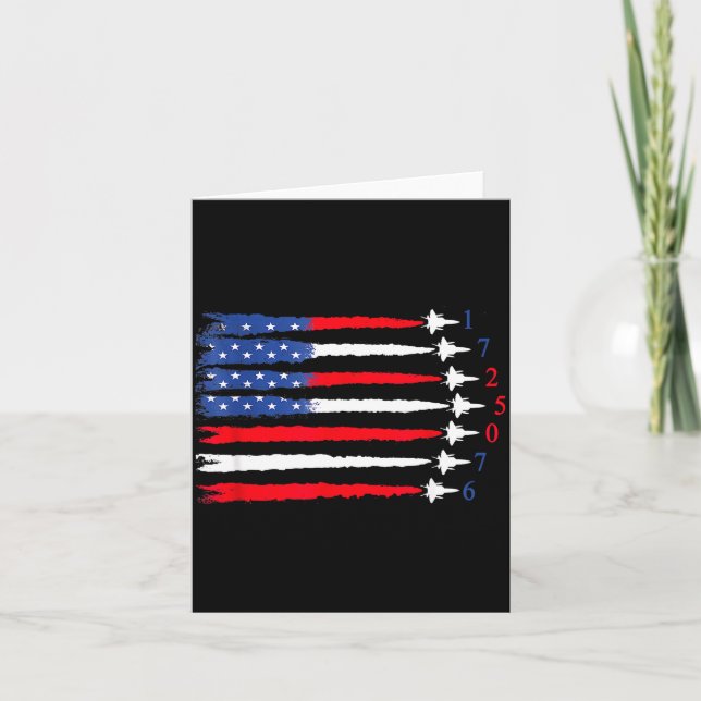 Air Force American Flag 4th Of July 2026 Funny Gif Karte (Vorderseite)