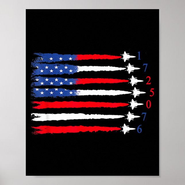 Air Force American Flag 4th Of July 2026 Funny Gif Poster (Vorne)