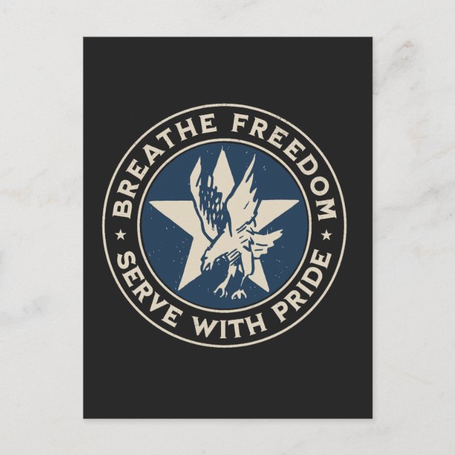 Air Force - Breathe freedom, serve with pride. Postkarte (Vorderseite)