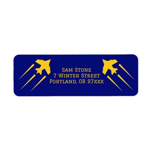 Air Force Military Star Medal Aircraft Blue Gold (Vorne)