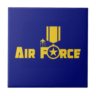 Air Force Military Star Medal Aircraft Blue Gold Fliese