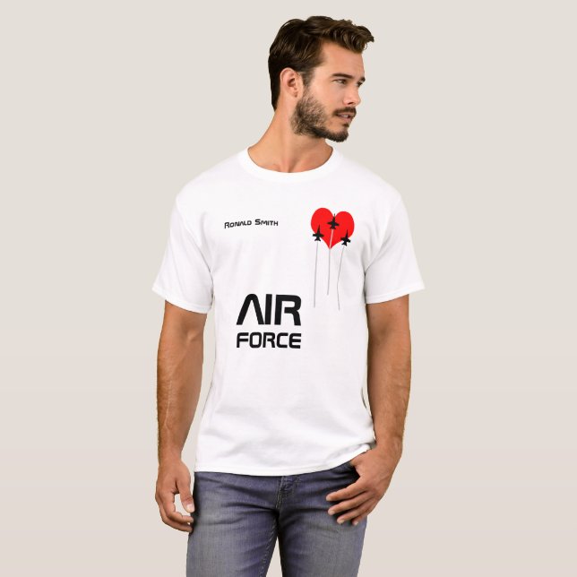 Air Force Red Heart lustige persönliche T-Shirt (Vorne ganz)