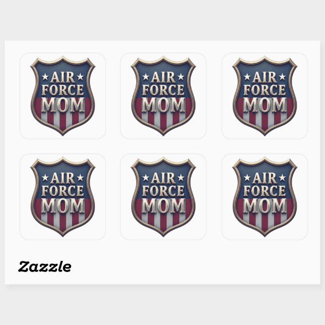 Air Force (USAF) Mutter Quadratischer Aufkleber (Blatt)