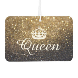 Air Freshener - Queen Crown Glitzer Gold Autolufterfrischer