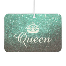 Air Freshener - Queen Crown Glitzer Green