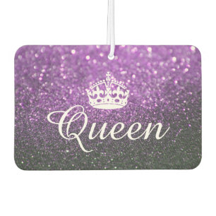 Air Freshener - Queen Crown Glitzer Lila Autolufterfrischer