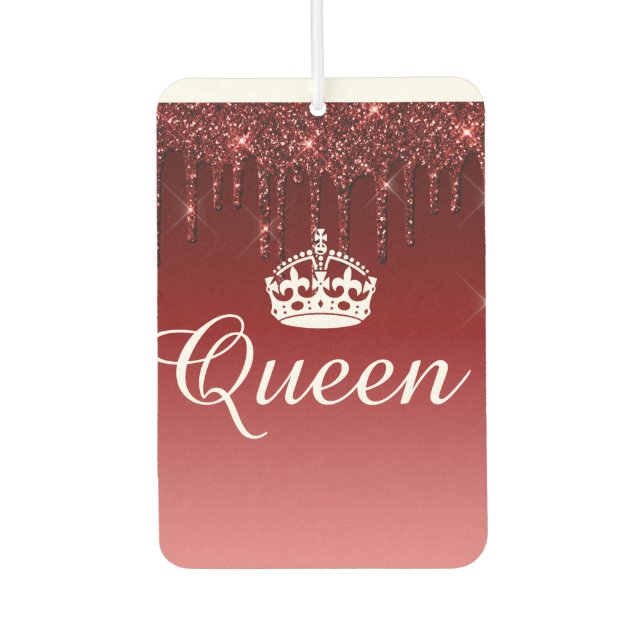 Air Freshener - Queen Crown Tropfen Glitzer Deep R Autolufterfrischer (Vorderseite)