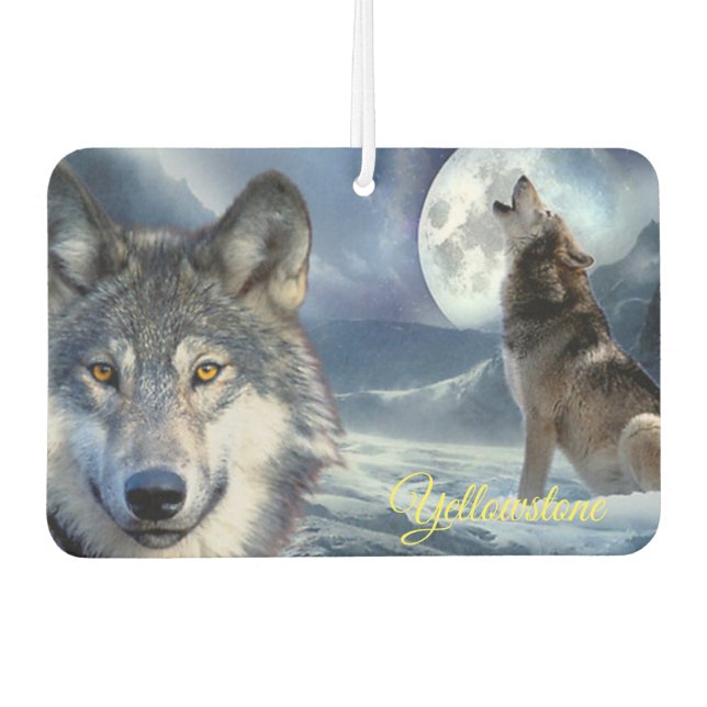 Air Freshner-Yellowstone Wolf Autolufterfrischer (Vorderseite)