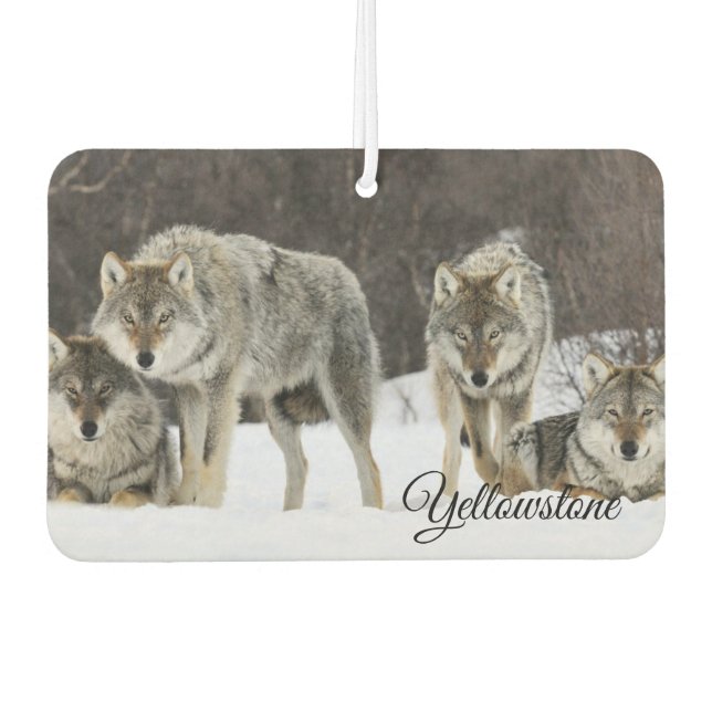 Air Freshner-Yellowstone Wolves Autolufterfrischer (Vorderseite)