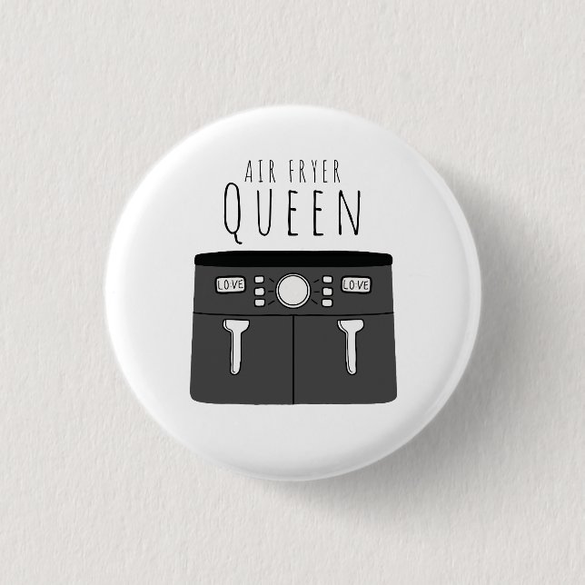 Air Fryer Königin Button (Vorderseite)