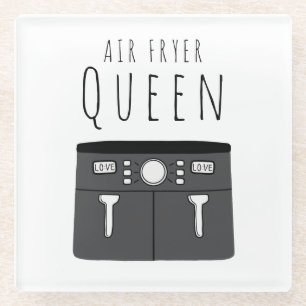 Air Fryer Königin Getränk Glasuntersetzer