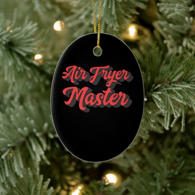Air Fryer Master Cook Food Lover Gift|Liebe Chicke Keramik Ornament (Baum)