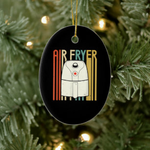 Air Fryer Master Cook Food Retro-Huhn Keramik Ornament