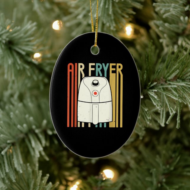 Air Fryer Master Cook Food| Retro-Huhn Keramik Ornament (Baum)